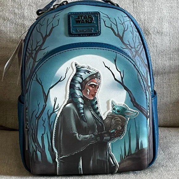 Limited Edition NYCC 2021 Ahsoka & Grogu Loungefly Mini Backpack NWT The Mandalorian Ahsoka & Grogu Precious Cargo Mini Backpack  main image 4